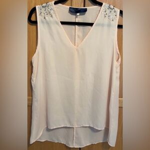 Elegant Cream Sleeveless Top